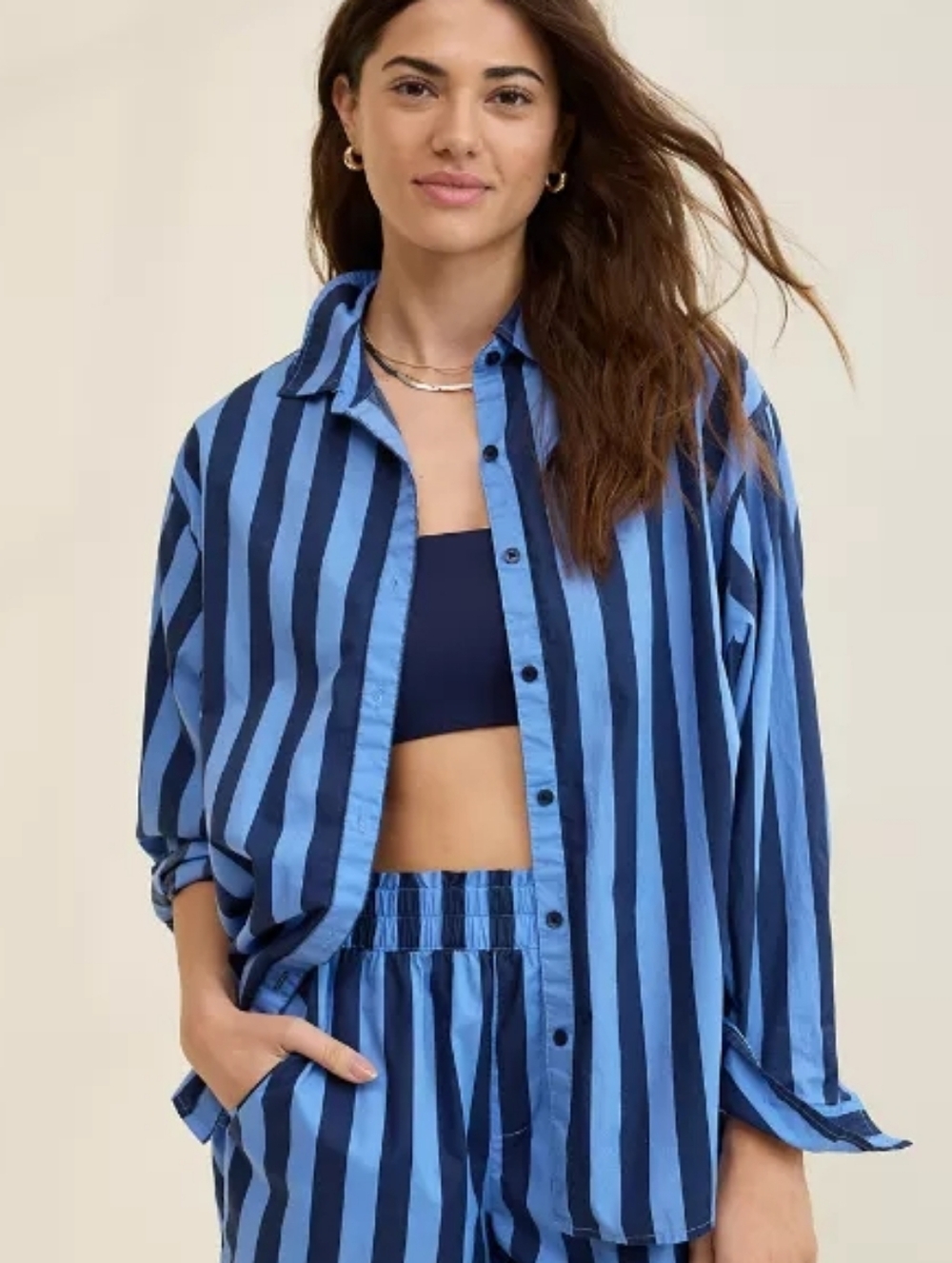 Aerie Good Day Button Down Shirt - Laundry Blue